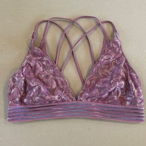 Pink VS lace bralette, L